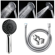 3 Settings High Pressure Handheld Adjustable Shower Head Spray Hose With Holder