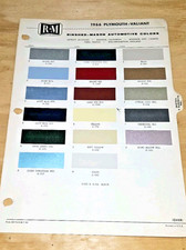 1966 Plymouth Paint Chips Rm Valiant Barracuda Belvedere Fury Gtx Satellite Chip