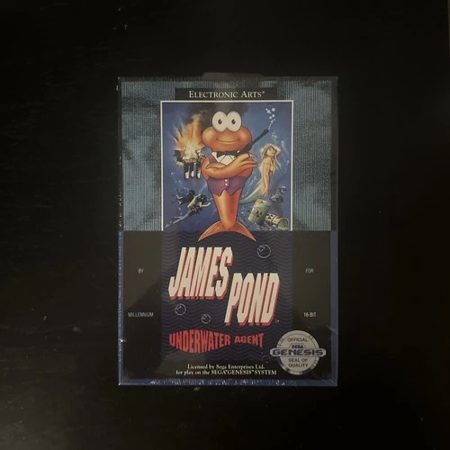 Rare Vintage Factory Sealed James Pond: Underwater Agent Sega Genesis Video Game
