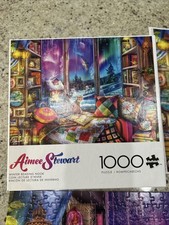 Buffalo Games - Aimee Stewart - Winter Reading Nook - 1000 Piece New Cat Theme