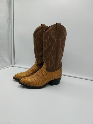 TONY LAMA MEN'S HORNBACK CAIMAN WESTERN BOOTS  7.5 D STYLE CZ10134 Imperfect 