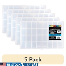 Large Bead Keeper Box 32 Compartments Craft Organizer Durable Portable Storage
