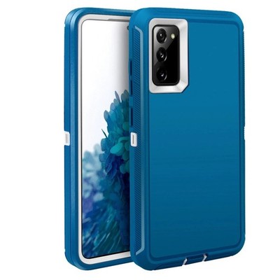 NEW For Samsung Galaxy S20 FE 5G Case with Belt Clip, Retail Package Blue White