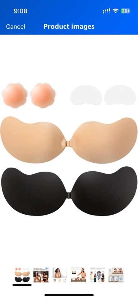 Sticky Bra Adhesive Push Up Invisible Strapless Bras - Image 3 of 3