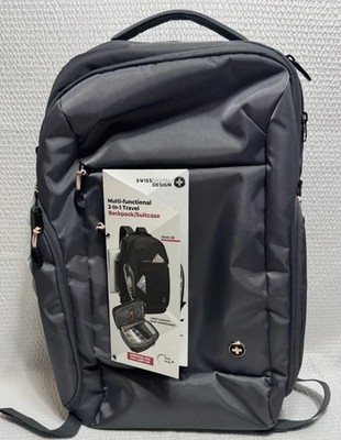 SWISSDIGITAL DESIGN JAVA SE 20'' 2-in-1 Travel Backpack Gray Laptop Compartment