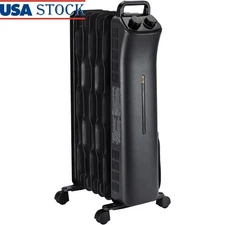 Portable Electric Radiator Heater 1500W Adjustable Oil Filled Quiet Safe New