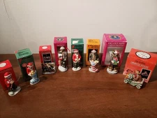 Original Emmett Kelly and EKJ Lot of 8 Christmas Ornaments FLAMBRO, Grossman