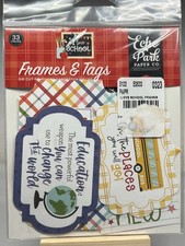 Echo Park Frames Tags I Love School Ephemera Scrapbook Die Cuts 33pc