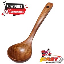 1Pc Wooden Soup Ladle Non Stick Anti-Scald Cooking Spoon Kitchen Utensil