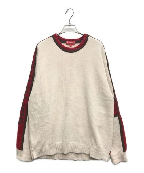 Pull chenille rayé L