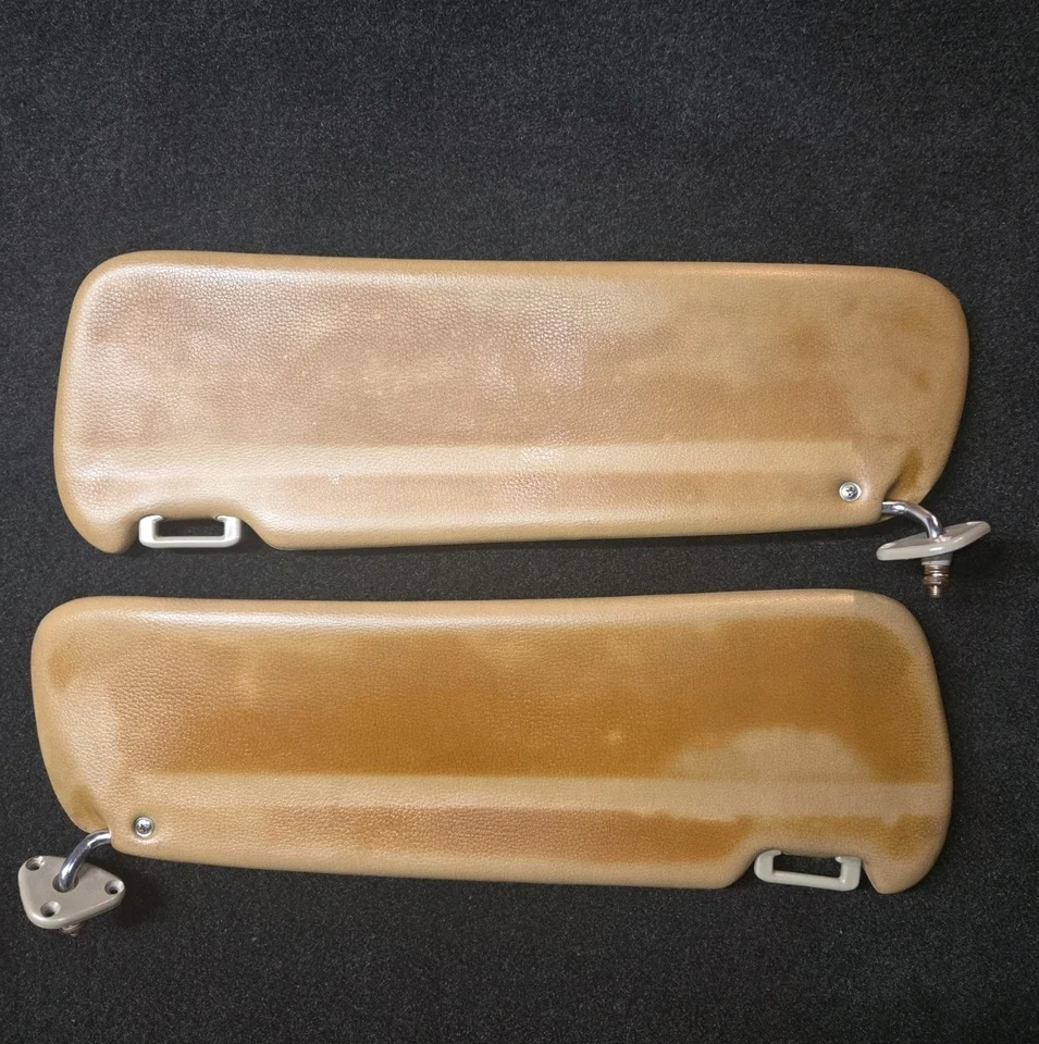 W116 Mercedes-Benz Sun Visor Tan 450se 450sel - Image 3 of 3
