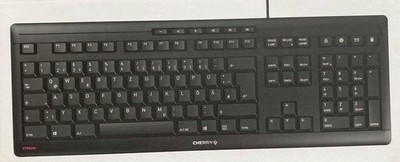 Cherry STREAM (JK-8500DE-2) Keyboard USB Tastatur Deutsch QWERTZ Schwarz NEU