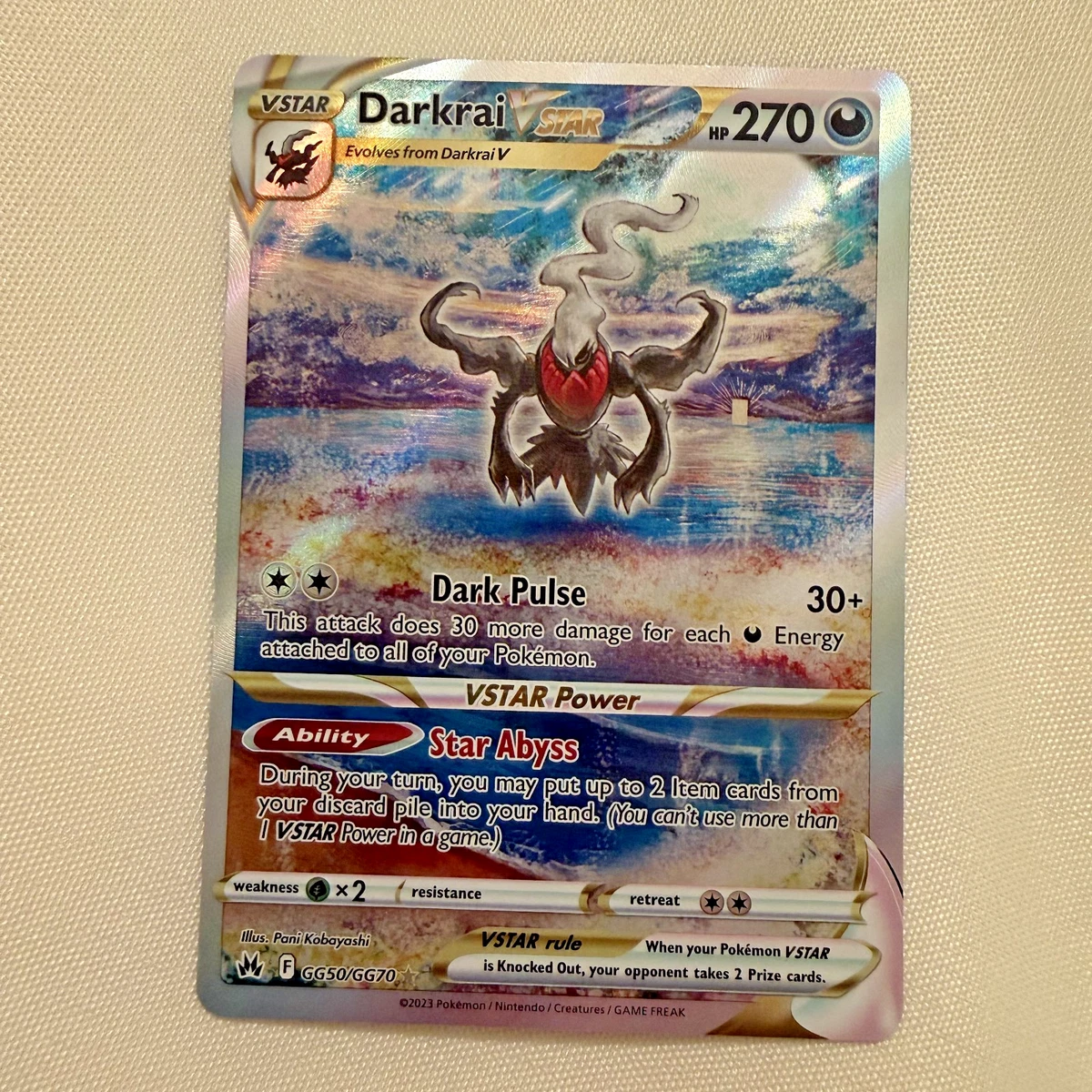 Las mejores ofertas en Darkrai VSTAR GG50/GG70 Crown Zenith