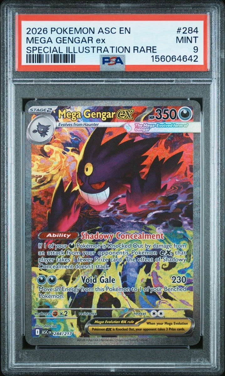 Gengar Pokémon TCG Professional Sports Authenticator (PSA) Grade 9