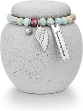 SOITIS Mini Urn for Human Ashes - 2.76 Inches Ceramic Urn for Ashes, Memorial Sm