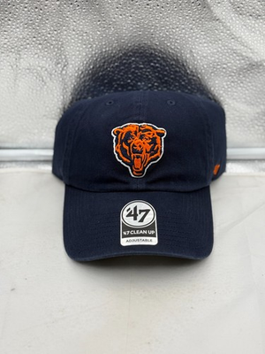 #ad Chicago Bears NFL #x27;47 Brand Navy Blue Clean Up Adjustable Strapback Hat $35.00