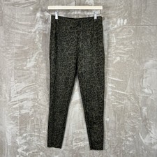 Zara Leopard Print Ankle Length Pants Women s Size M Elastic Waist Stretch