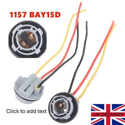 2 Stück Lampenfassung 1157 BAY15D P21/5W Auto Rücklicht Stop Licht Lampenfassung Adapter UK