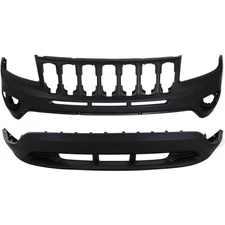 Bumper Covers Fascias Set of 2 For 2011-17 Jeep Compass MK Platform Front Upper