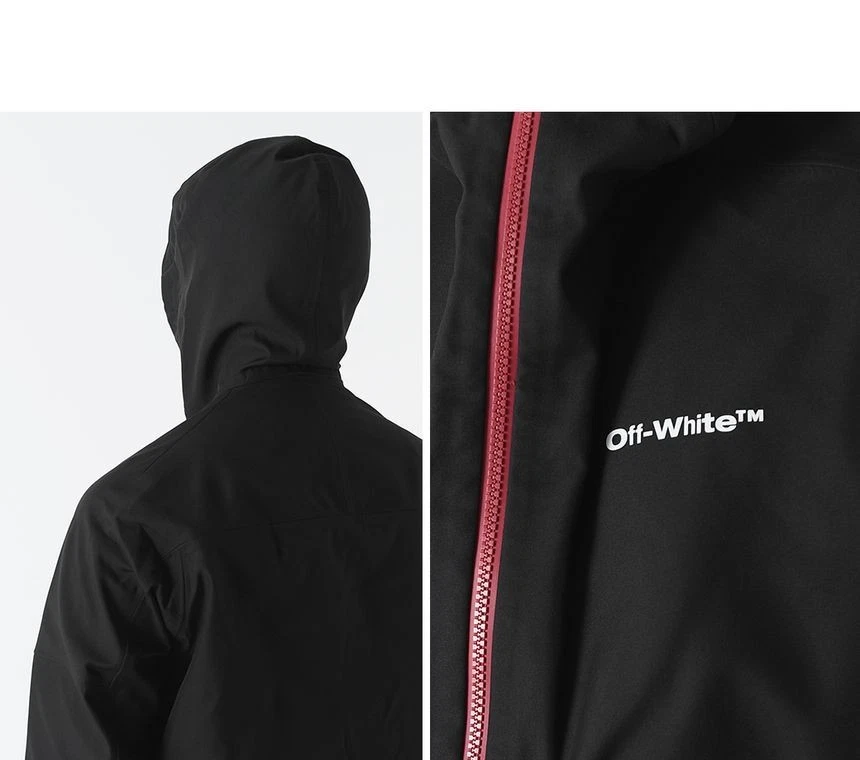 OFF WHITE Felpa con cappuccio e zip logo Off White 62907612