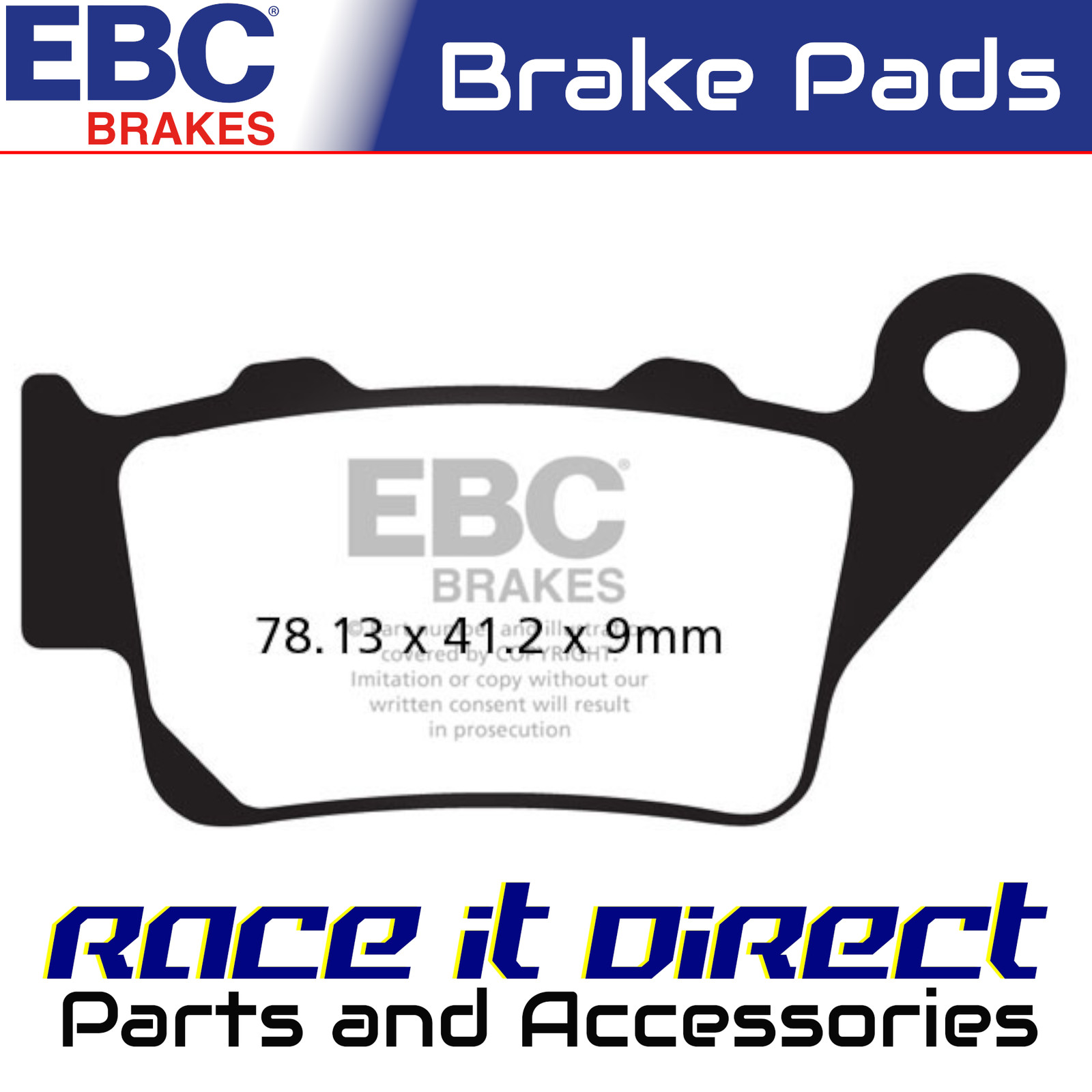 Brake Pads for ROYAL ENFIELD 535 CONTINENTAL GT 2013-2016 Rear EBC