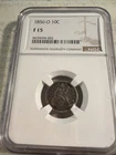 1856-O Liberty Seated Dime, NGC F 12