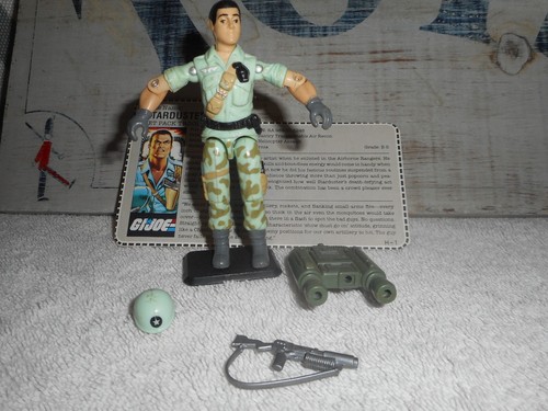 Hasbro GI Joe ARAH figure 1987 Starduster near complete with file card