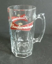 Vintage Budweiser Heavy Large Glass Mug