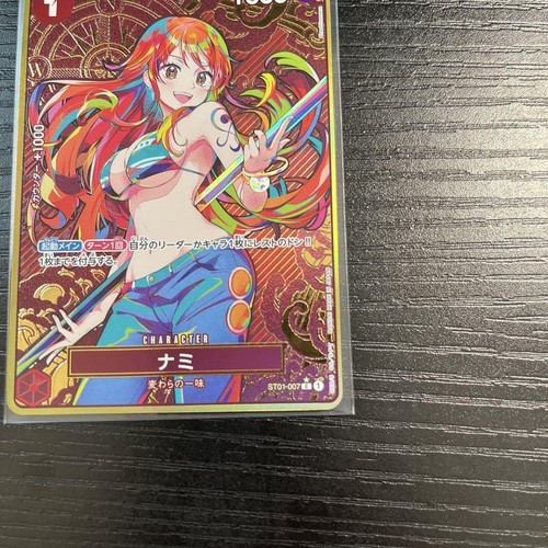 ONE PIECE Card Nami ST01-007 Parallelo con Oro IL MIGLIOR Storage Box Set Hobby - Foto 9 di 10