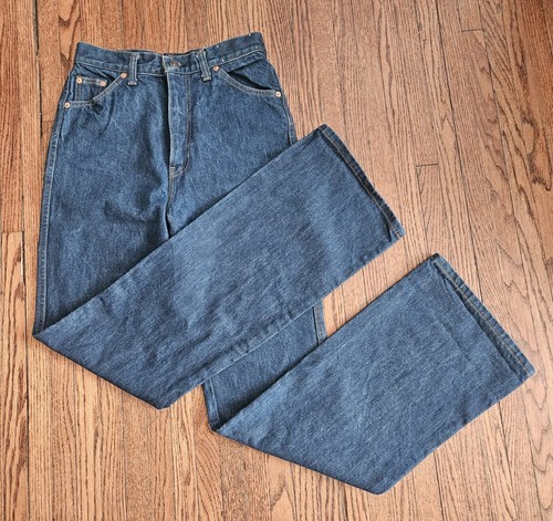 Vtg 70's Levi Strauss & Co Jeans Womens Juniors 27 × 34 Dark Wash Big Tab sz 11 - Picture 6 of 9