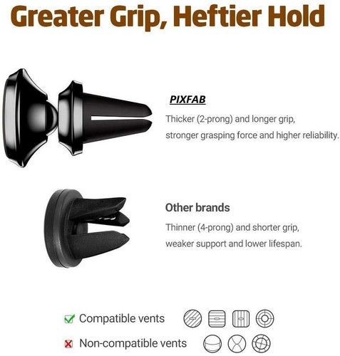 Premium Quality, Magnetic In Car Phone Holder 360° Rotatable Air Vent Mount Clip - Picture 5 of 16