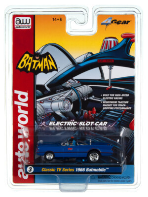 #ad #ad Auto World 4Gear Blue 1966 Batman Batmobile Classic TV Series HO Slot Car $44.99