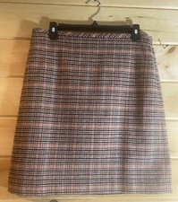 Talbots 6 Plaid Wool A-Line Skirt