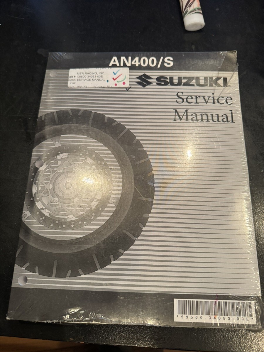 Ｍ.M Suzuki AN400 AN 400 Repair Shop Service Manual K3 K4 K5 K6