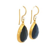 Lika Behar Collection Pear Shape Facet Cabochon Labradorite and Diamonds Set in 