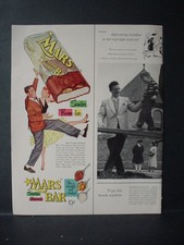 1953 Mars Bar Candy Chocolate Senior Prom Students Color Vintage Print Ad 11134