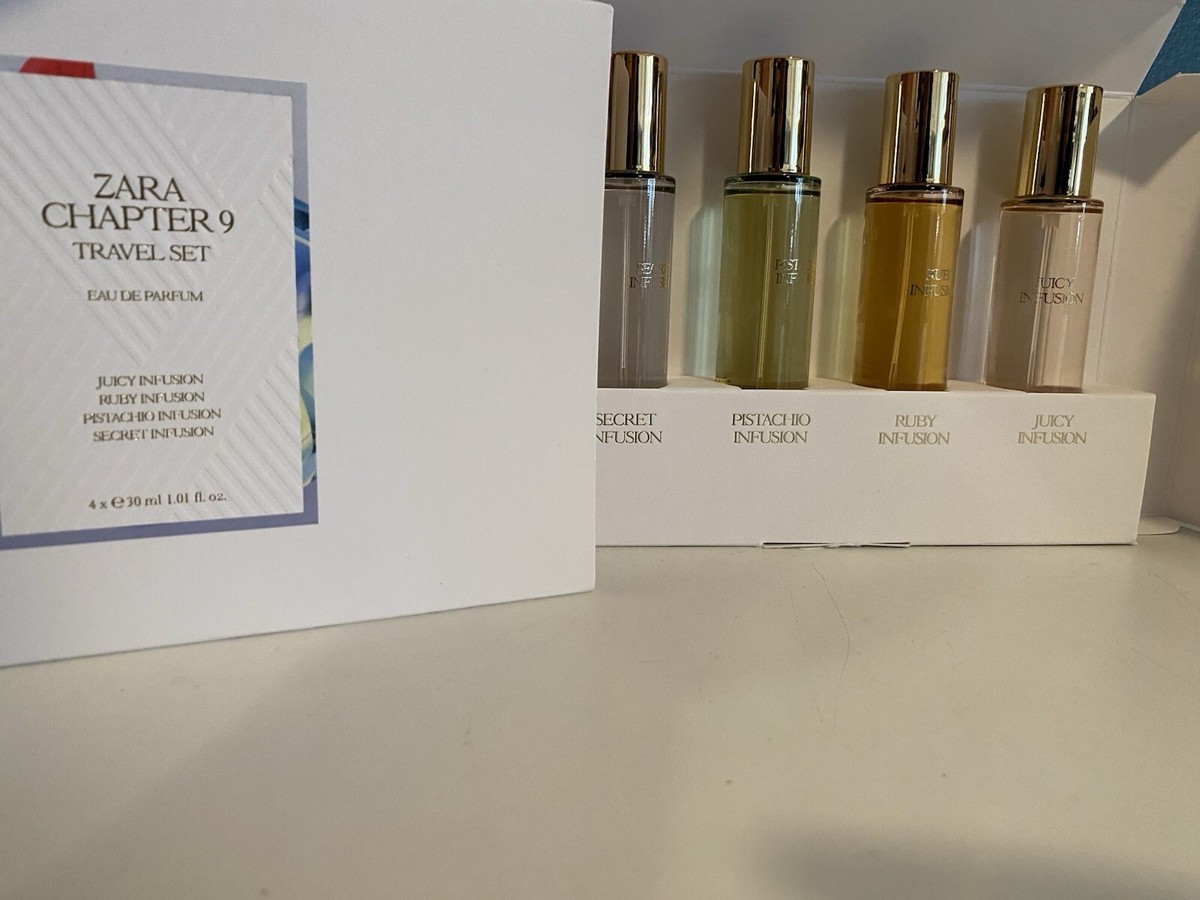 Zara Chapter 9 Travel Set 4 x 30ml Pistachio,Secret,Juicy&Ruby New