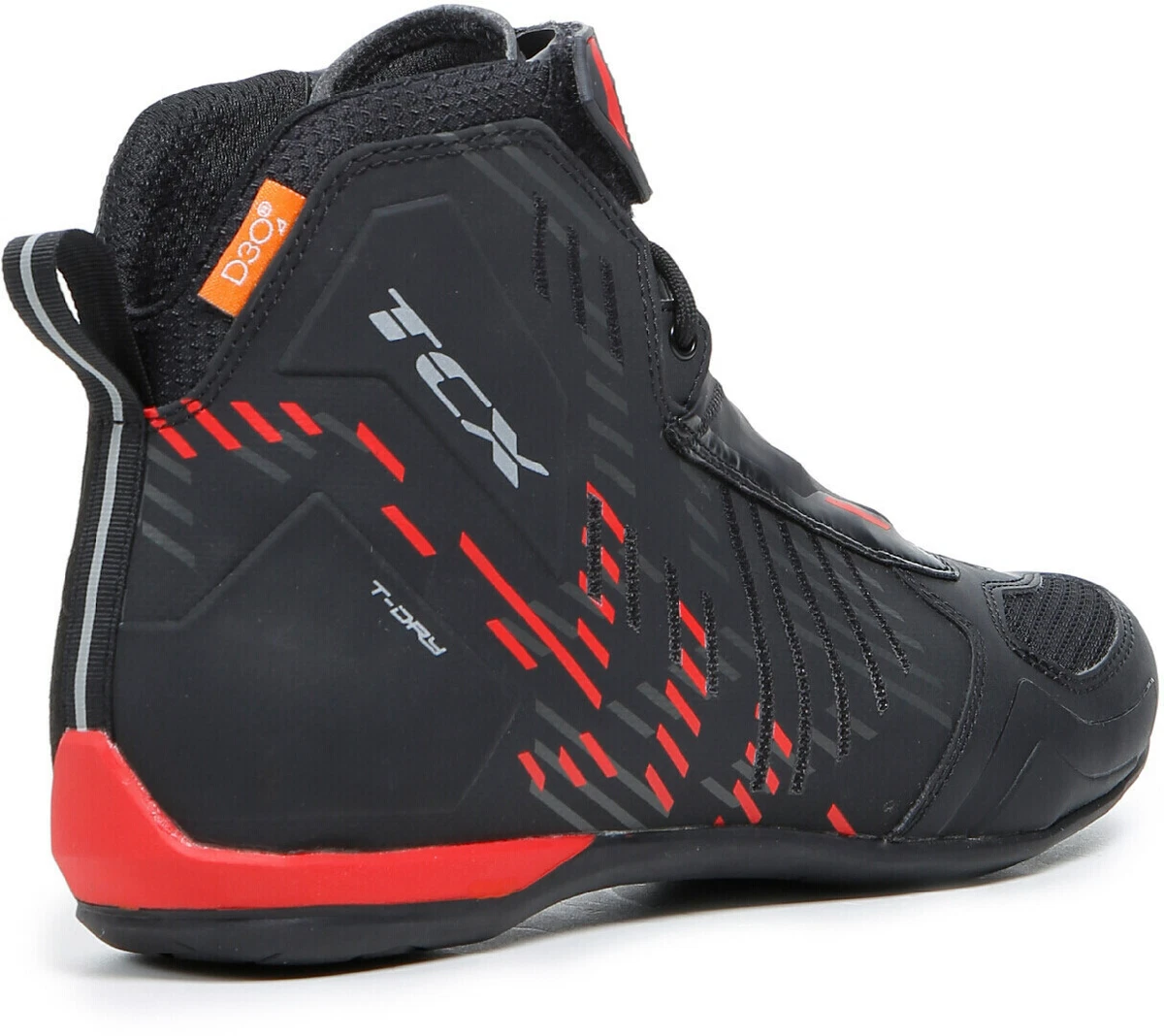 BOOTS MOTORCYCLE TCX R04D WP BLACK RED WATERPROOF BOOT SHOES SIZE 46