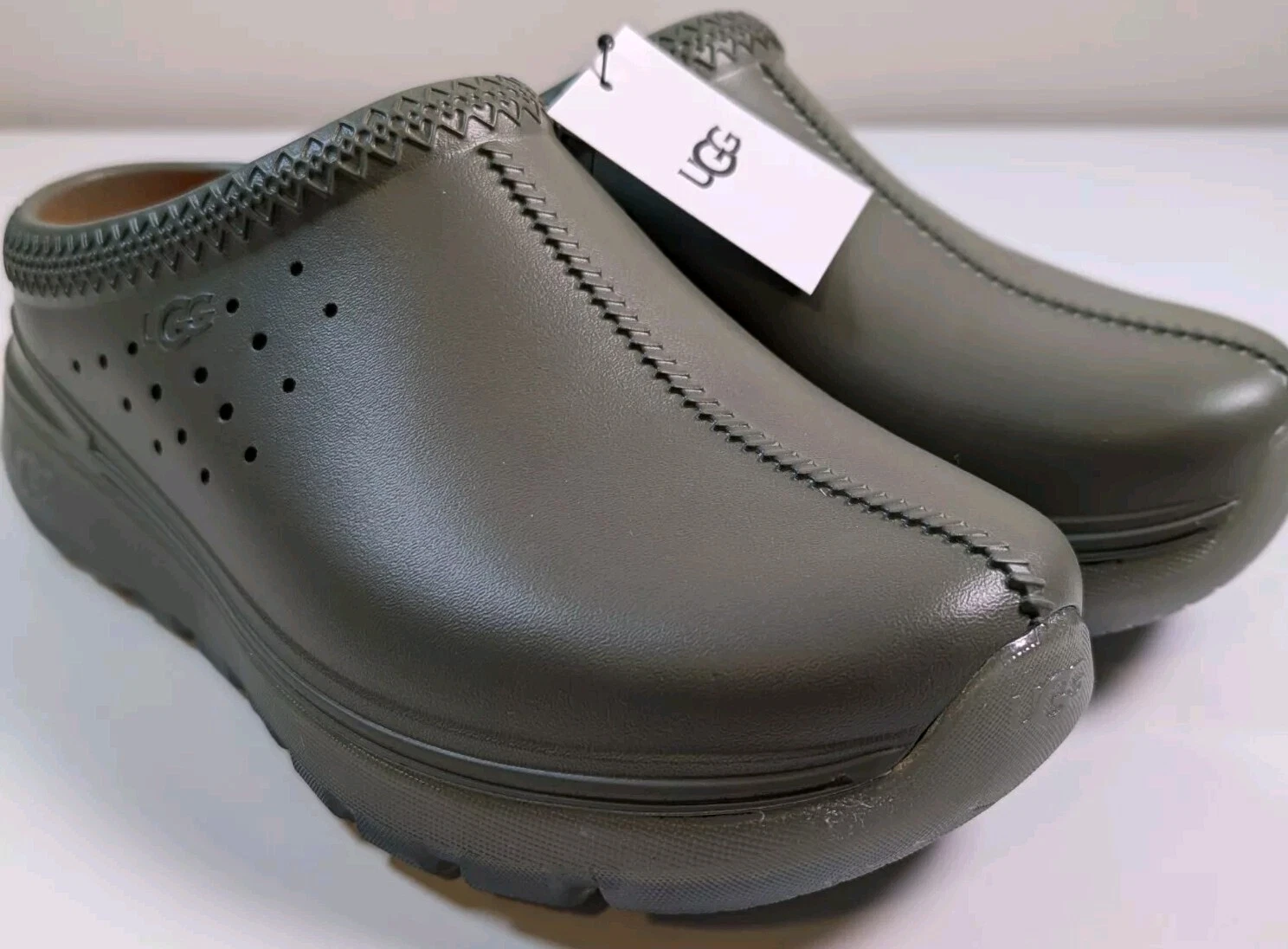 Nuove scarpe da uomo donna UGG Tasman pantofole sportive 1138590 sandali taglia 8 verde muschio