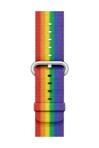 Véritable Apple Montre Tissé Nylon Bracelet Bande 38mm/40mm/41mm - 2017 Pride - Photo 3 sur 6