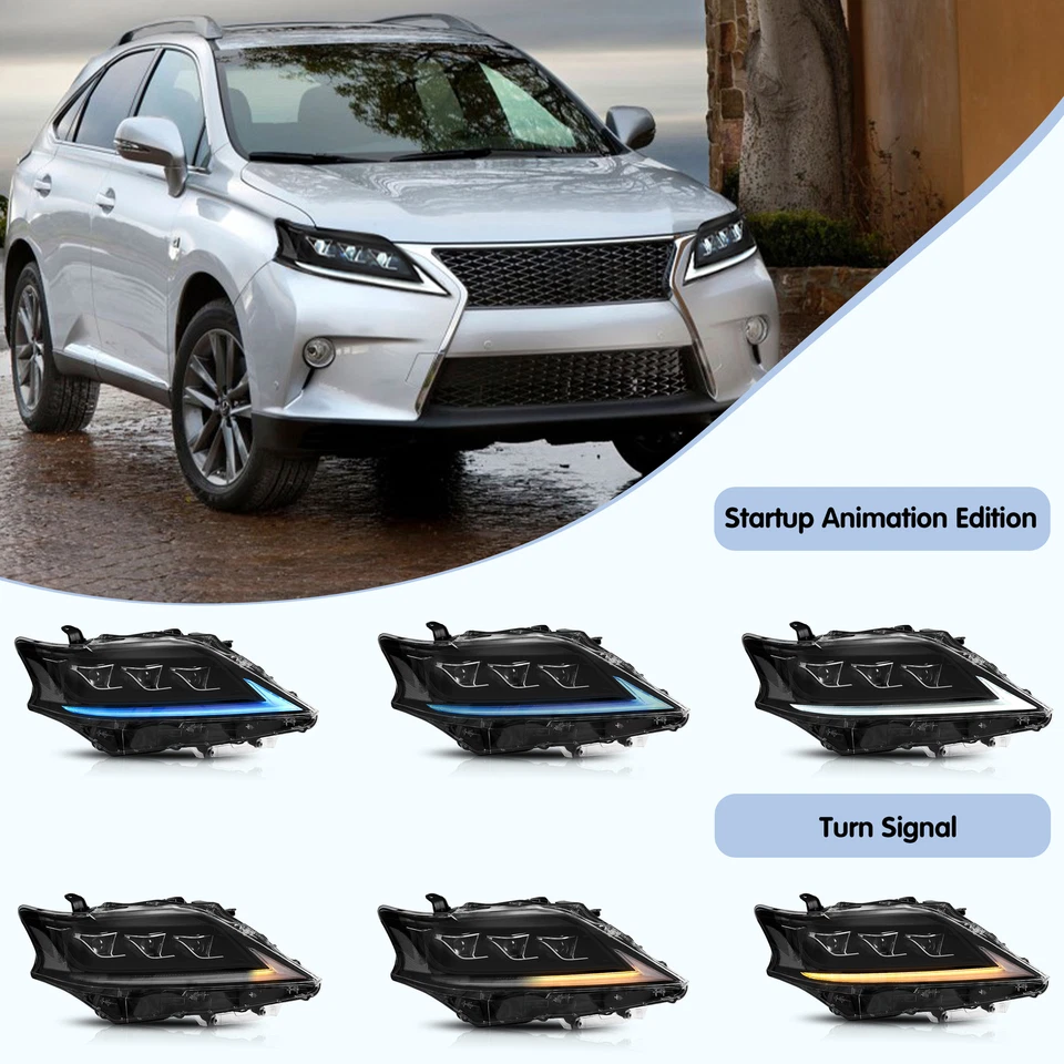 VLAND LED Scheinwerfer für 2009-2015 Lexus RX350 300 270 Mit Blaustich - Bild 4 von 4