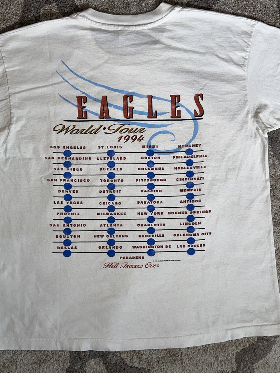 Vintage Eagles Hell Freezes Over 94 Shirt Double Sided Rock