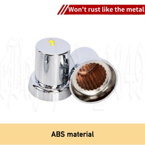 20PCS X 33mm Safety Arrow Chrome ABS Wheel Nut Covers Caps For Trucks Bus Chrome - Picture 2 of 12