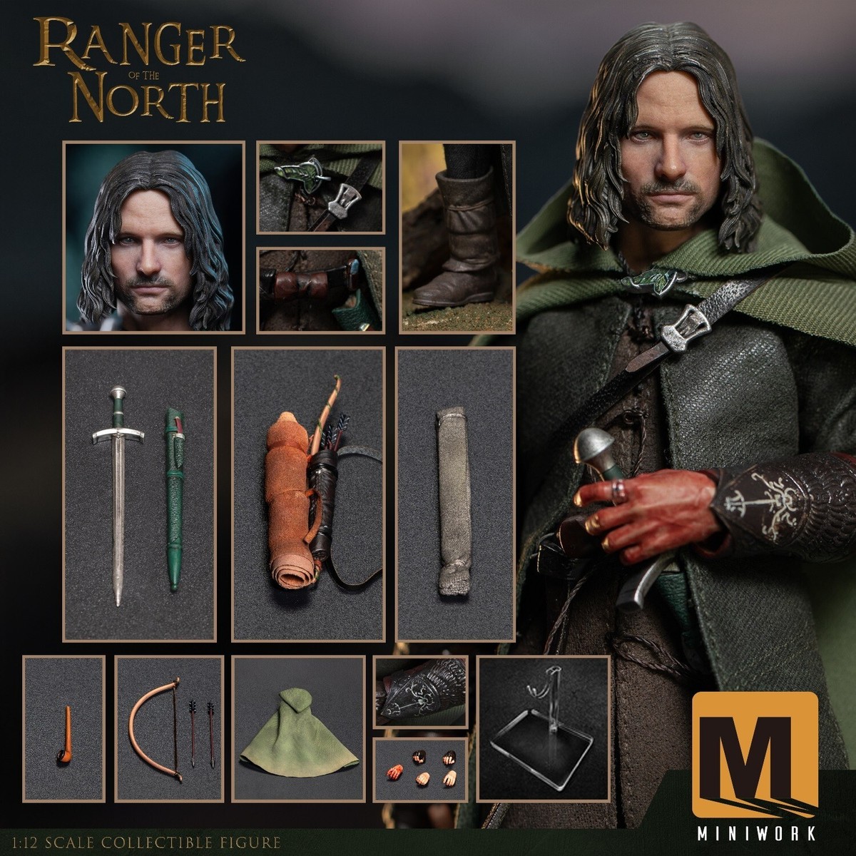 Miniwork 1/12 ノーザン・レンジャー 未開封新品 MW-001 Pre-order Miniwork MW-001 1/12 Ranger of The North Viggo