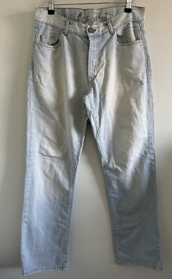 N Brand Low Rise Straight Light Blue Denim Herren Jeans Größe W32 L32