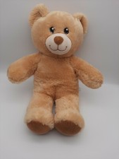 Build a Bear Plush BABW Tan Bear Embroidered Eyes 16"