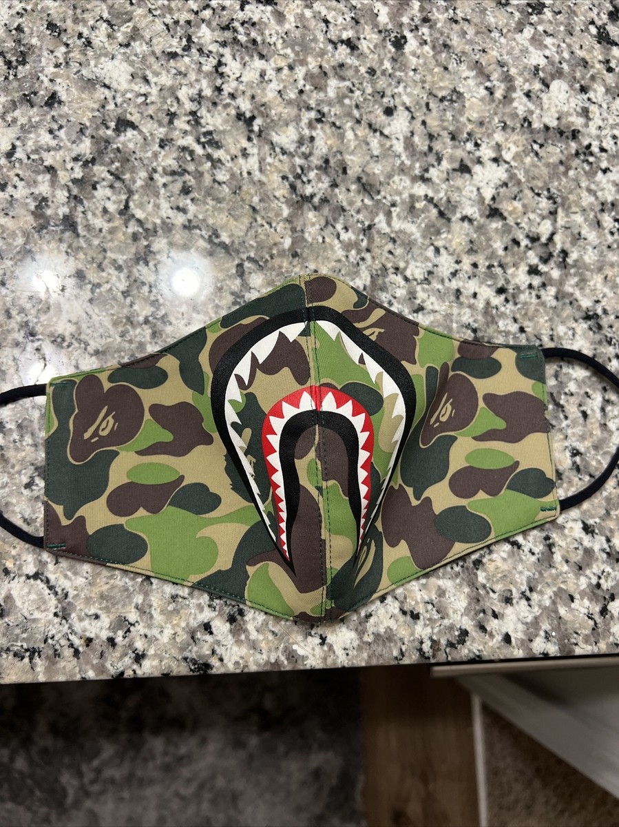 Bape Bathing Ape Shark Unisex Tiger Camo Face Mask 100 Bape Bathing Ape Shark Unisex Tiger Camo Face Mask 100