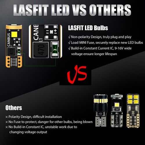 LED Interior Dome Light Bulbs 168 194 for Buick LaCrosse 2005-2013 Canbus 6000K - Picture 8 of 12
