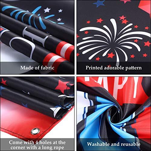 4th of July Party Backdrop Patriotic Sign Banner Independence Day Theme Party - Afbeelding 3 van 7