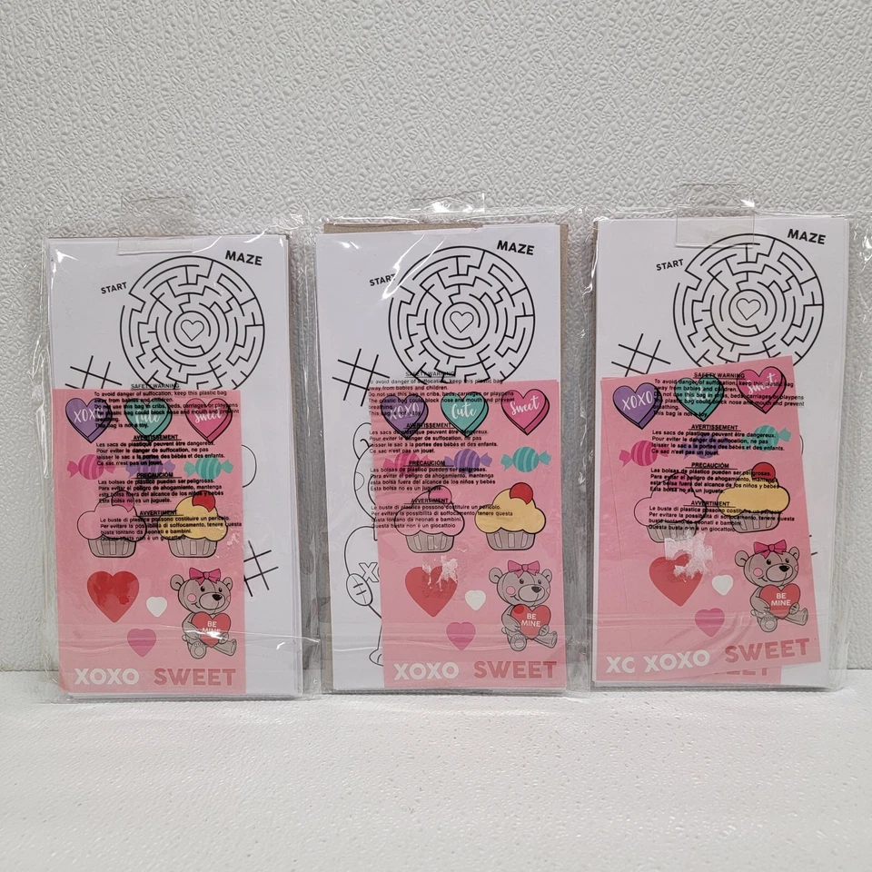 Bolsas de papel para actividades de aula de San Valentín 3 juegos de 8 - 24 bolsas en total Foto 2 de 4